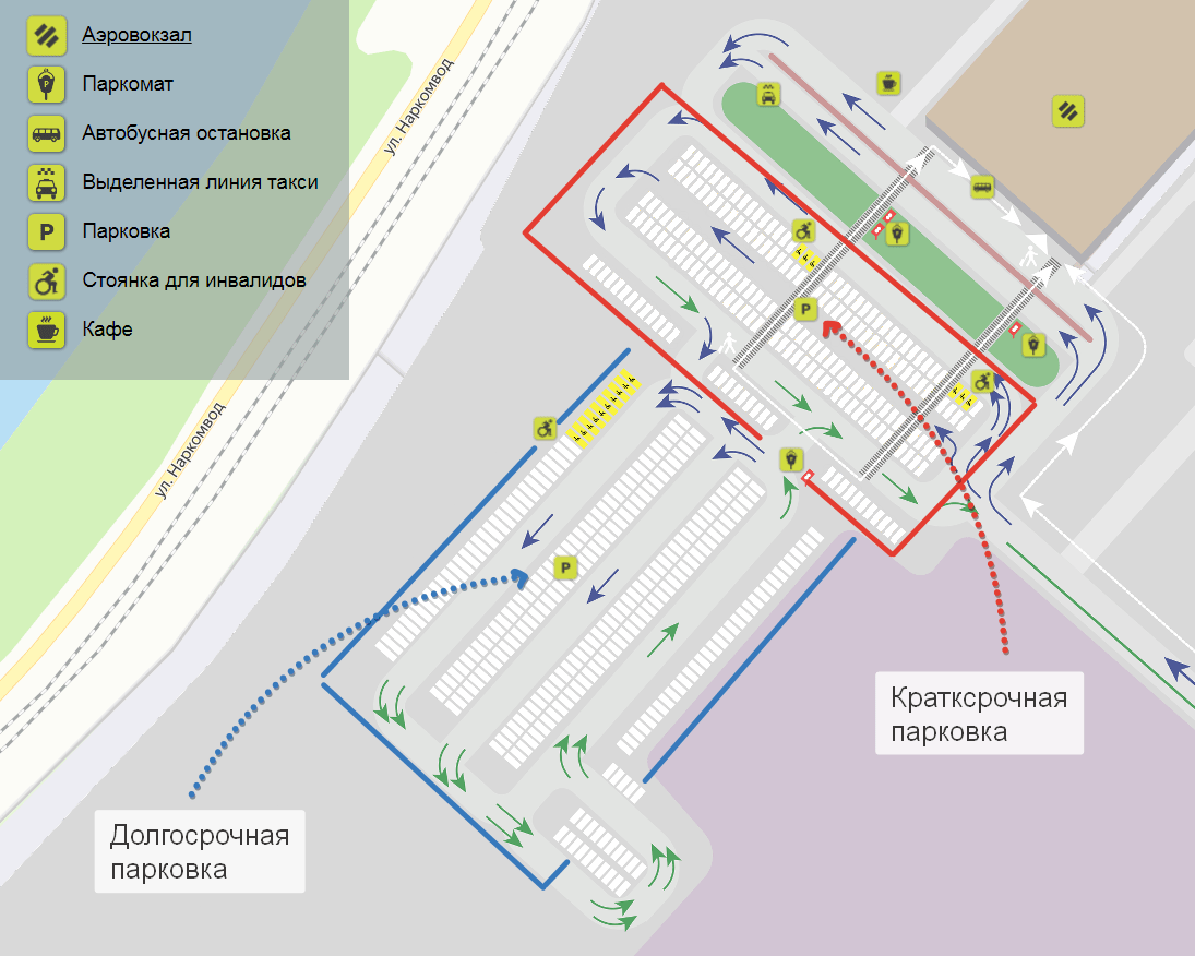 Парковка аэропорт Жуковский – платные и бесплатные стоянки